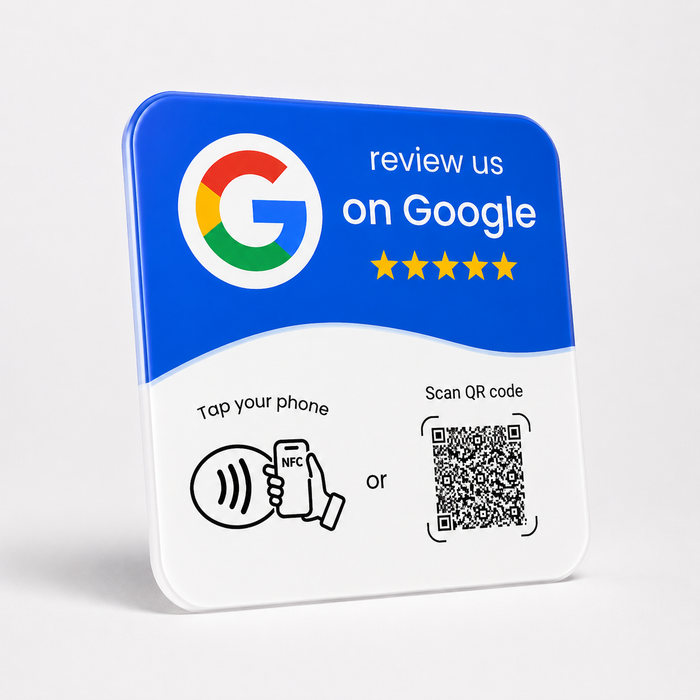 Plaque NFC Google Avis + QR Code — JUGEO