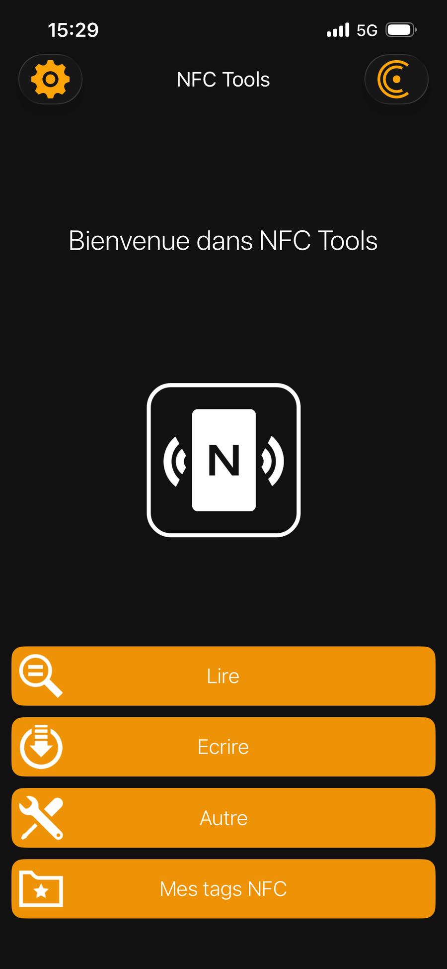 Ouvrez NFC Tools